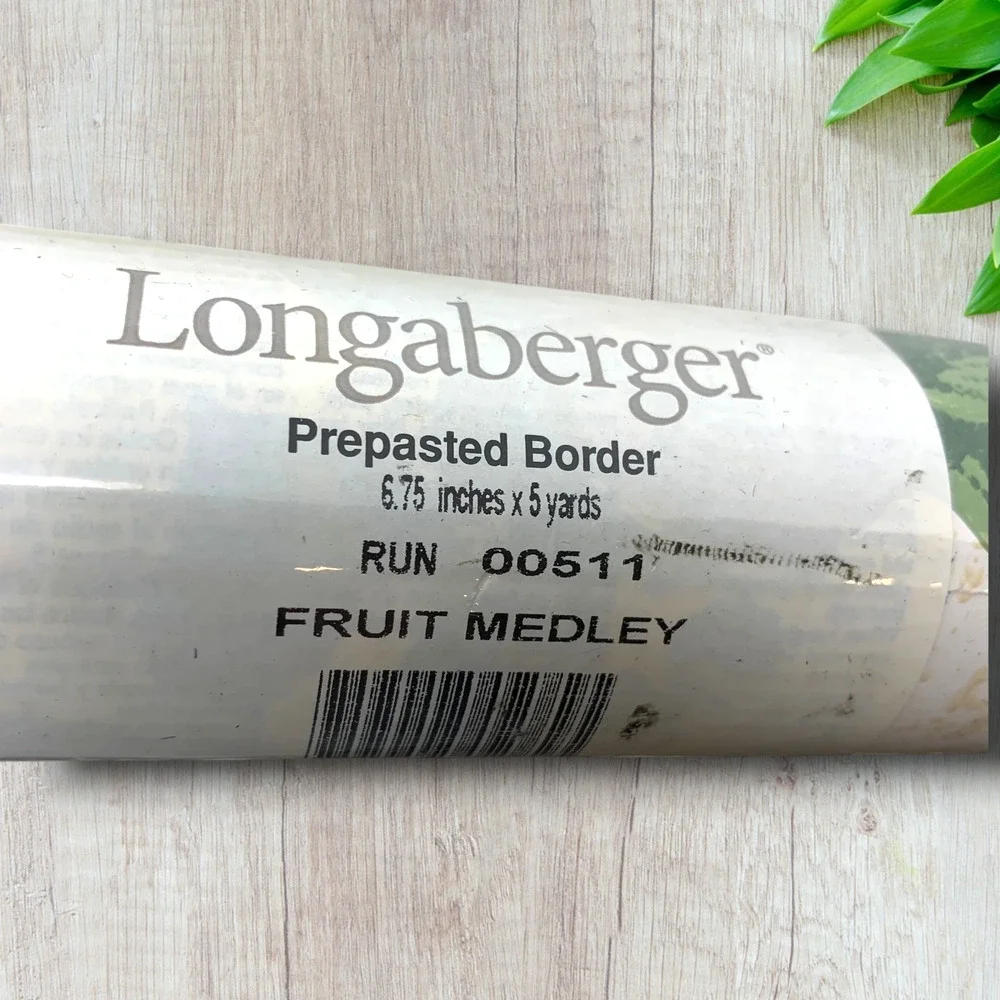 Vintage Longaberger Fruit Medley Wallpaper Border 4 Rolls 60 Ft NEW Y2K